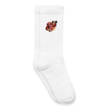  Muskulöses Steak Bodybuilding Lustiges Fitness - Kinder Tennissocken - Weiß - Rechts