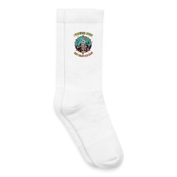 Ich habe Silvester 2025 Skeleton Party 2026 überlebt - Kinder Tennissocken - Weiß - Rechts