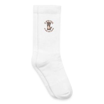 Ist mir egal, ich bin ein lustiger Otter - Kinder Tennissocken - Weiß - Rechts