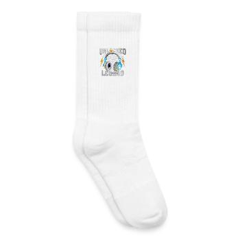 Légende débloquée niveau 12 - Chaussettes de tennis bio enfant - blanc - Droite