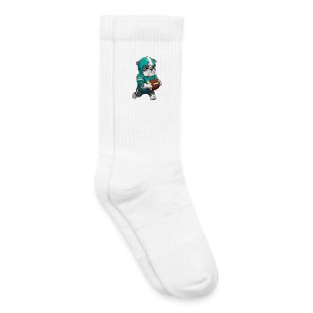 Conception mignonne des Bulldogs pour le jour du match de football - Chaussettes de tennis bio enfant - blanc - Droite