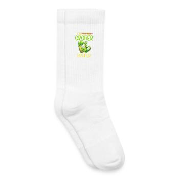 Big Brother Dinosaur Dino Sibling Motif - Kids Tennis Socks - white - Right