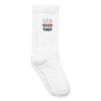 Feuerwerks- und Blumenfeier-Design 2026 - Kinder Tennissocken - Weiß - Rechts