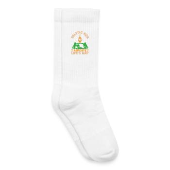 Leader des Girl Scouts aidant les enfants à naviguer dans le Scoutisme - Chaussettes de tennis bio enfant - blanc - Droite