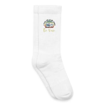 I can't I leave in a Van - Kids Tennis Socks - white - Right