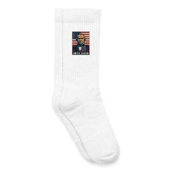 Andrew Johnson Président des États-Unis - Chaussettes de tennis bio enfant - blanc - Droite