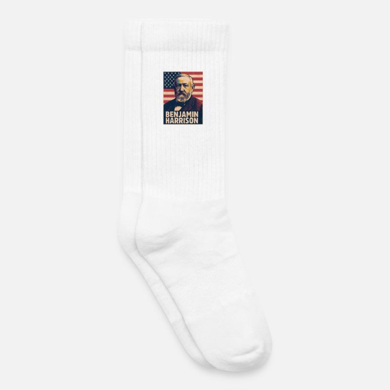 Benjamin Harrison USA - Kinder Tennissocken - Weiß