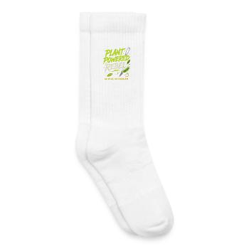 plant powered rebel vegan, kein fleisch shirt - Kinder Tennissocken - Weiß - Rechts
