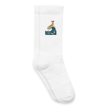 The Great Tempura Wave - Kids Tennis Socks - white - Right