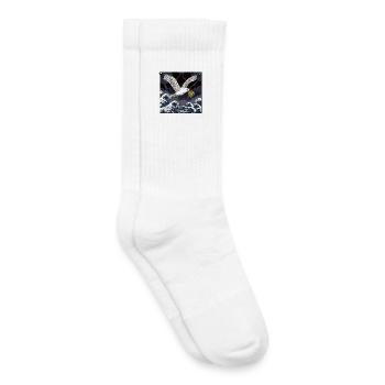 Seagulls vole Frieze Lustig - Chaussettes de tennis bio enfant - blanc - Droite