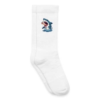 Hai Daumen hoch Humor Alles Bestens - Kinder Tennissocken - Weiß - Rechts