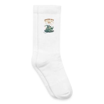 Cruising Into The New Year 2026 Adventure - Kids Tennis Socks - white - Right