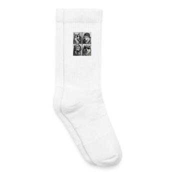 Loup - Chaussettes de tennis bio enfant - blanc - Droite