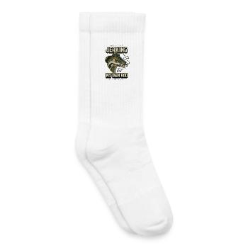 Toujours en train de branler ma canne Pêche amusante Né en 2001 - Chaussettes de tennis bio enfant - blanc - Droite