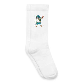 Lustiges Dabbing Football Unicorn Rainbow Sportgeschenk - Kinder Tennissocken - Weiß - Rechts