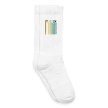 Parkour Rétro Vintage - Chaussettes de tennis bio enfant - blanc - Droite