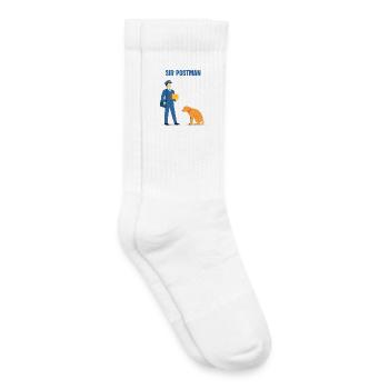 Sir Postman vs. Dog: Superior Delivery Hero - Kids Tennis Socks - white - Right