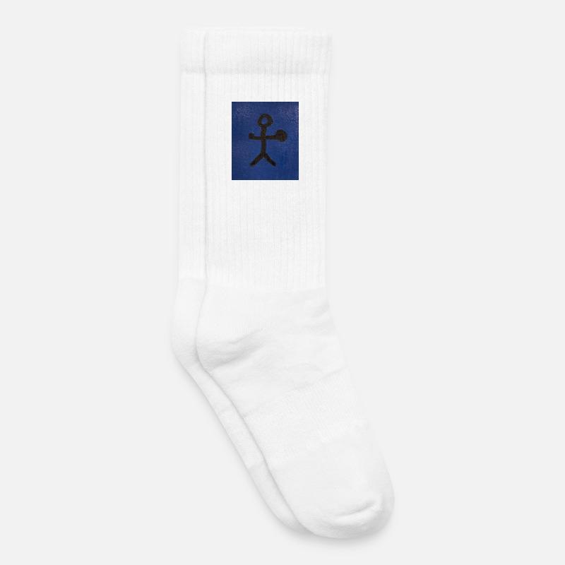 Schamane mit Trommel - Kinder Tennissocken - Weiß