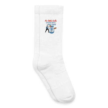 Pas de petites balles, juste de gros disques, disc golf, drôle - Chaussettes de tennis bio enfant - blanc - Droite