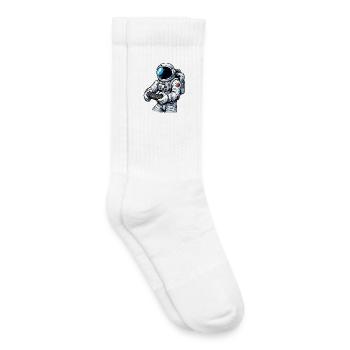 Astronaute avec manette de jeu - Chaussettes de tennis bio enfant - blanc - Droite