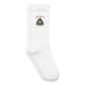 Entschuldigung, dass ich zu spät bin. Der Wald hat meine Discs behalten. Disc-Golf. - Kinder Tennissocken - Weiß - Rechts