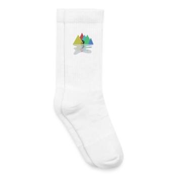 Bear faisant du vélo - Chaussettes de tennis bio enfant - blanc - Droite