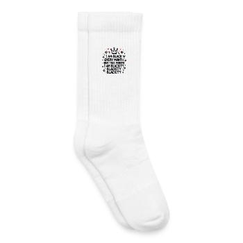 Déclaration d’Autonomisation de la Noirceur Noirceur - Chaussettes de tennis bio enfant - blanc - Droite