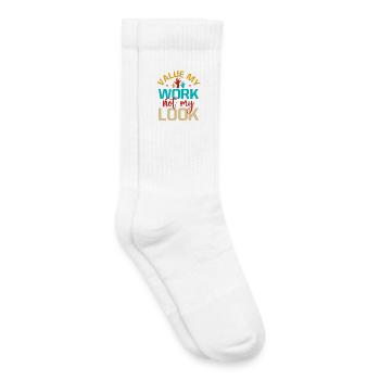 Citation d’un travailleur social Valeur Mon travail n’a pas l’air social - Chaussettes de tennis bio enfant - blanc - Droite