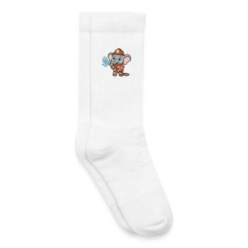 Fire Brigade Elephant Hose Splash - Kids Tennis Socks - white - Right