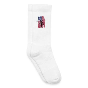 Drapeau Disc Golf USA - Chaussettes de tennis bio enfant - blanc - Droite