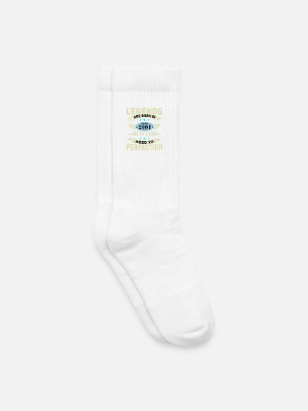 25. Geburtstag Original Januar Jahrgang 2001 - Kinder Tennissocken - Weiß