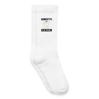 CONFETTIS DANS LE CŒUR – Carnaval Carnaval Party Spruc - Chaussettes de tennis bio enfant - blanc - Droite
