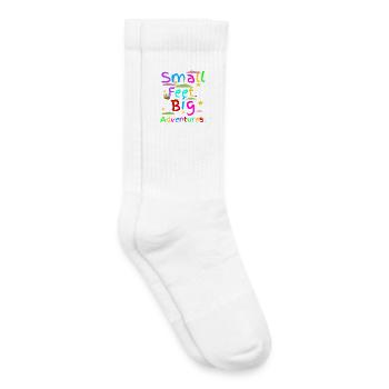 Kleine Füße Große Abenteuer - Kinder Tennissocken - Weiß - Rechts