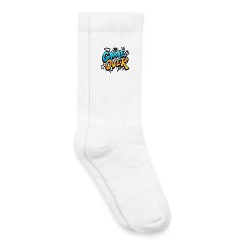 Game Over Graffiti Néon - Chaussettes de tennis bio enfant - blanc - Droite