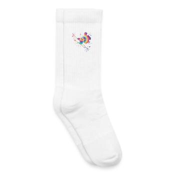 Ski alpin Sports d’hiver Ski nordique - Chaussettes de tennis bio enfant - blanc - Droite