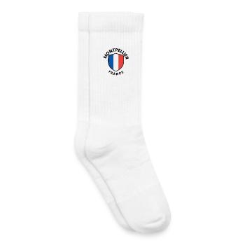 Montpelier-Schild von Frankreich - Kinder Tennissocken - Weiß - Rechts