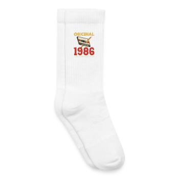 40. Jubiläum 1986 – 40 Jahre Originaljahrgang - Kinder Tennissocken - Weiß - Rechts