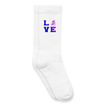 Motif vélo de route pour les vrais passionnés - Chaussettes de tennis bio enfant - blanc - Droite