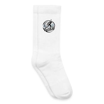 Biathlon Athlète Sport Sports d’hiver - Chaussettes de tennis bio enfant - blanc - Droite