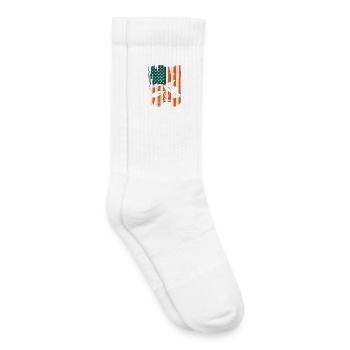 Jardinier amateur de plantes du drapeau américain - Chaussettes de tennis bio enfant - blanc - Droite