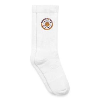 Vibrations au crochet : seulement drôles, amateur du crochet - Chaussettes de tennis bio enfant - blanc - Droite