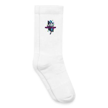 Esthétique Cyberpunk Girl Future Techwear - Chaussettes de tennis bio enfant - blanc - Droite