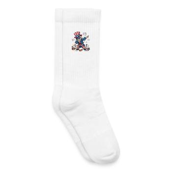 Dab dab drôles du 4 juillet pour enfants et jeunes - Chaussettes de tennis bio enfant - blanc - Droite