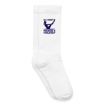 Théâtre musical : tout ce que je veux, c’est Pilates et théâtre - Chaussettes de tennis bio enfant - blanc - Droite