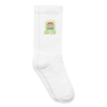 Juste une fille qui aime la feuille de chêne - Chaussettes de tennis bio enfant - blanc - Droite