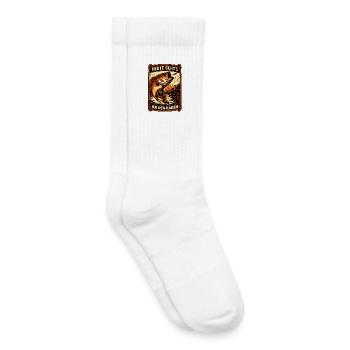 Pêcheur disant : Aujourd’hui, il est temps de pêcher - Chaussettes de tennis bio enfant - blanc - Droite