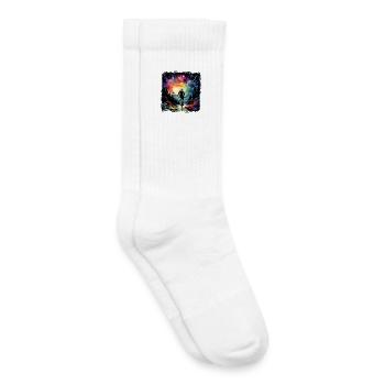Mountainbike Retro - Kinder Tennissocken - Weiß - Rechts