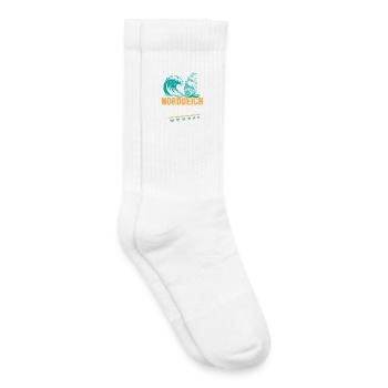 Vacances à la mer du Nord NORDDEICH OSTHOLSTEIN Fun - Chaussettes de tennis bio enfant - blanc - Droite