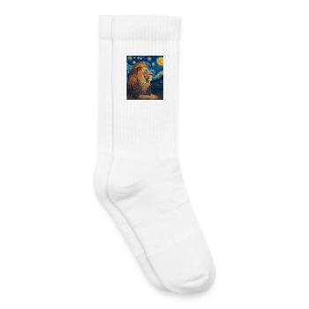 Lion Van Gogh - Kids Tennis Socks - white - Right