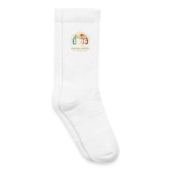 Vintage Janvier 1986 Vintage Cadeau d'anniversaire - Chaussettes de tennis bio enfant - blanc - Droite